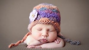 Newborn photography shoot of little baby girl